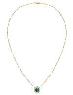 Колье из лимонного золота c бриллиантами и малахитом