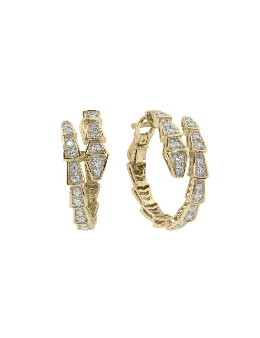 Серьги из лимонного золота c бриллиантами