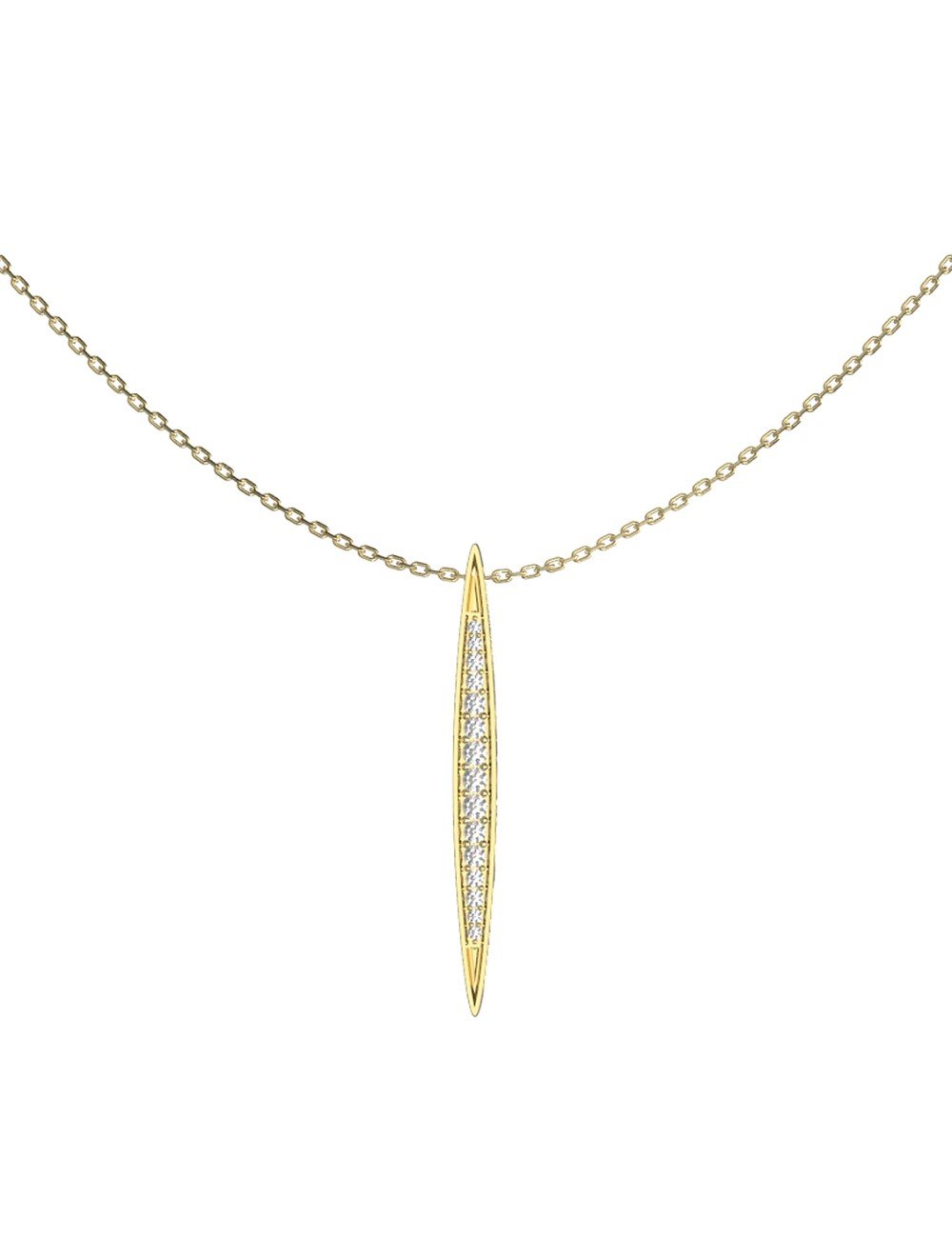 Колье из лимонного золота c бриллиантами