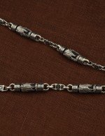 Цепь из белого золота c эмалью и эбеновым деревом