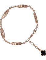 Браслет из золота c ониксом и перламутром