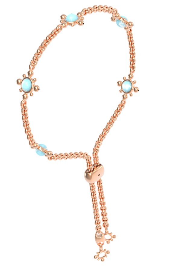 Браслет из золота c бирюзой