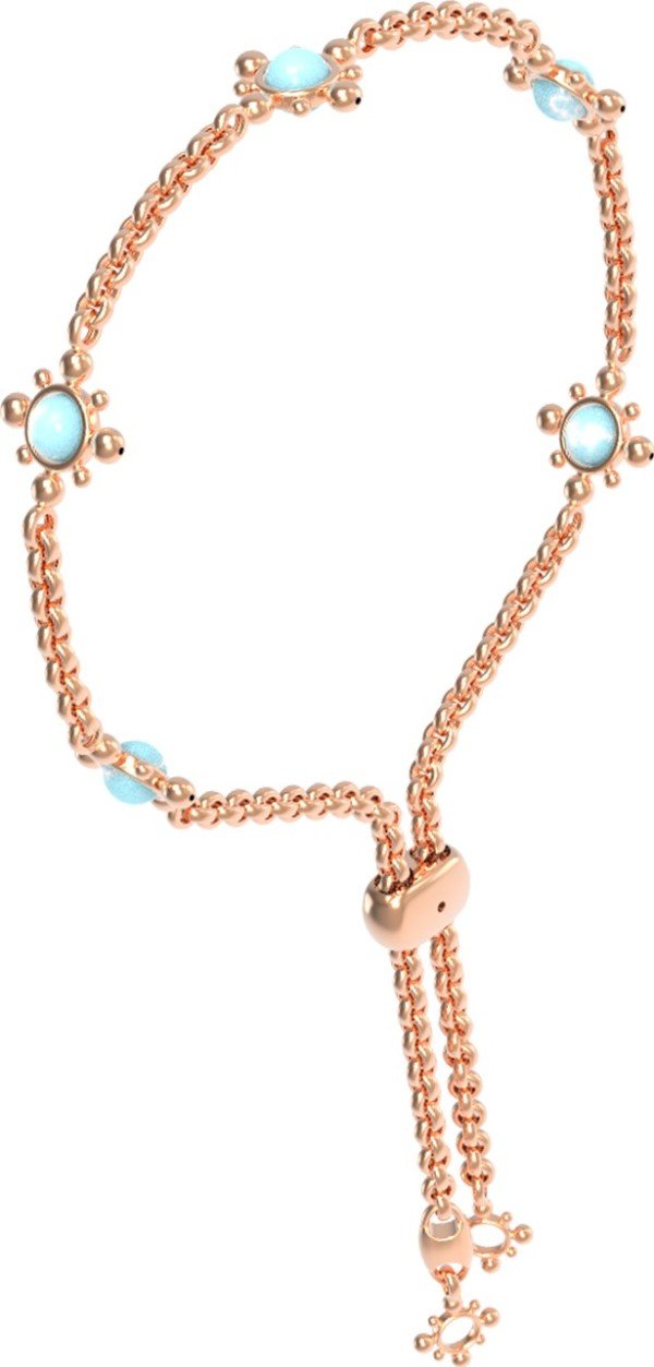 Браслет из золота c бирюзой