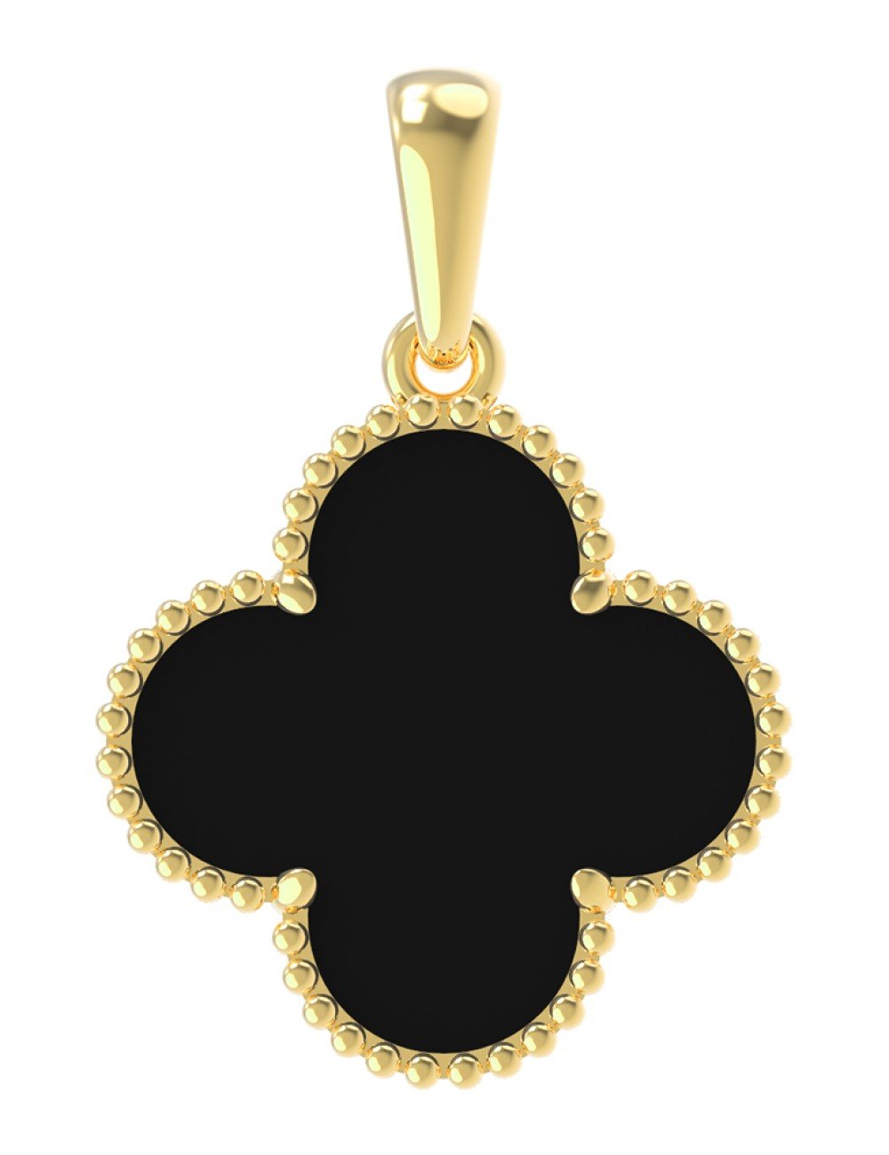 Подвеска из лимонного золота c ониксом