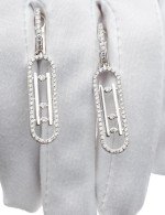 Серьги из белого золота c бриллиантами