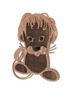 Брошь из золота c эмалью и тигровым глазом