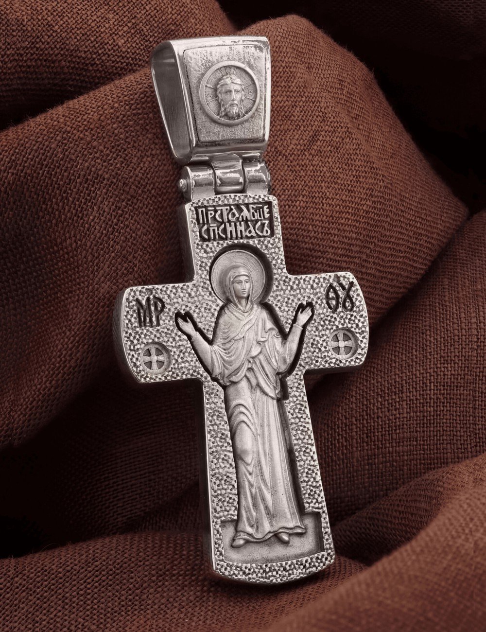 Крест из белого золота