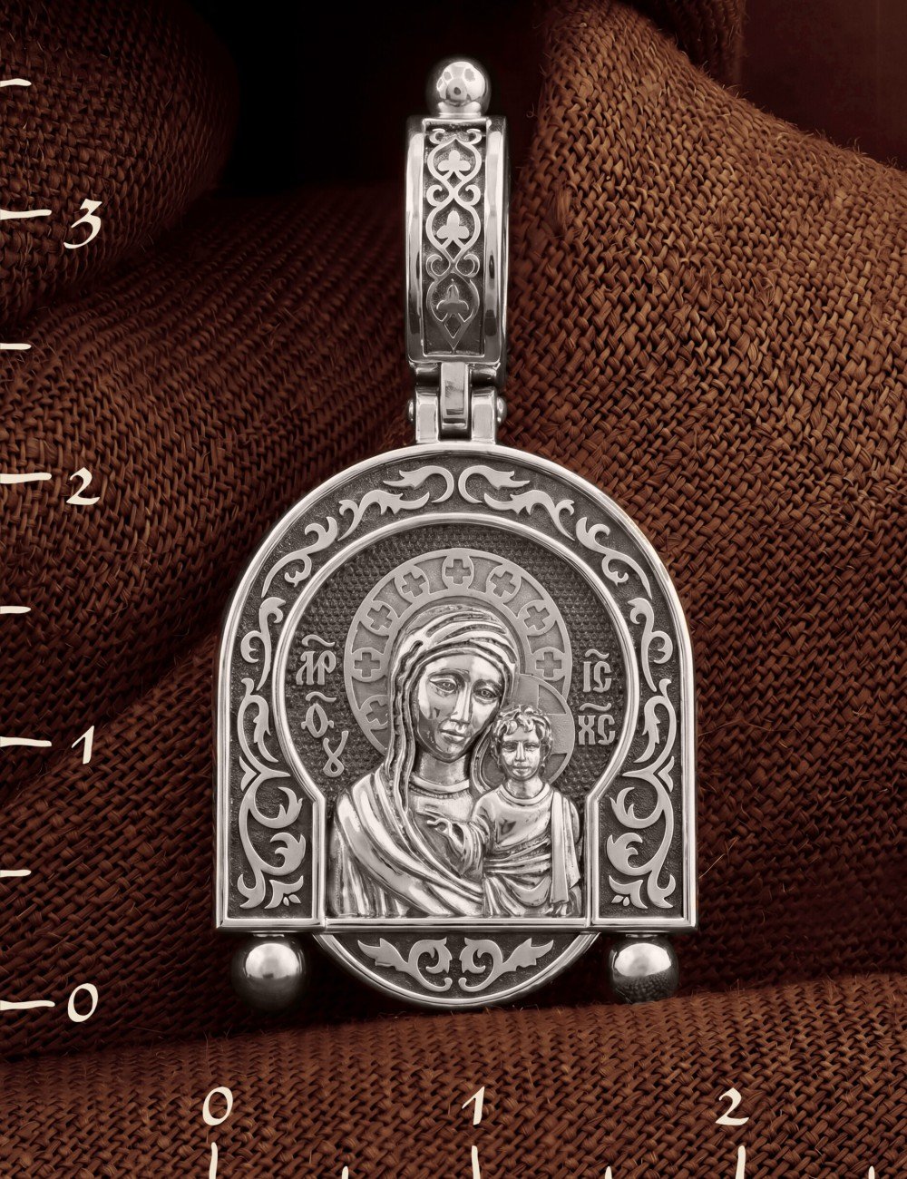 Образок из белого золота 585 пробы