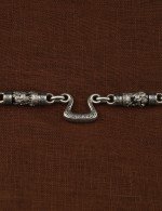 Цепь из белого золота c эмалью и эбеновым деревом