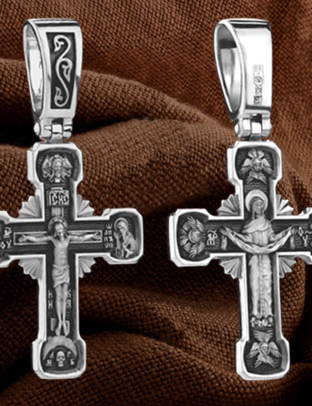 Крест из белого золота