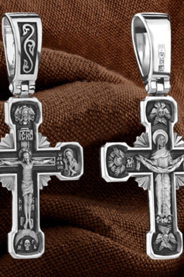 Крест из белого золота