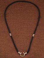 Шнурок шёлковый из золота c шёлковым шнурком