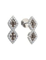 Серьги из белого золота c бриллиантами