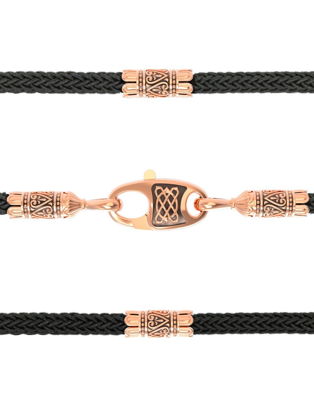 Шнурок шёлковый из золота c шёлковым шнурком