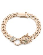 Браслет из золота c бриллиантами и изумрудом