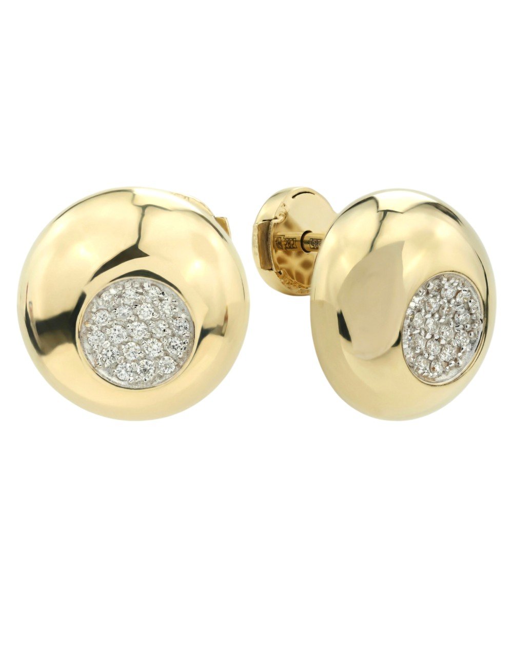 Серьги из лимонного золота c бриллиантами
