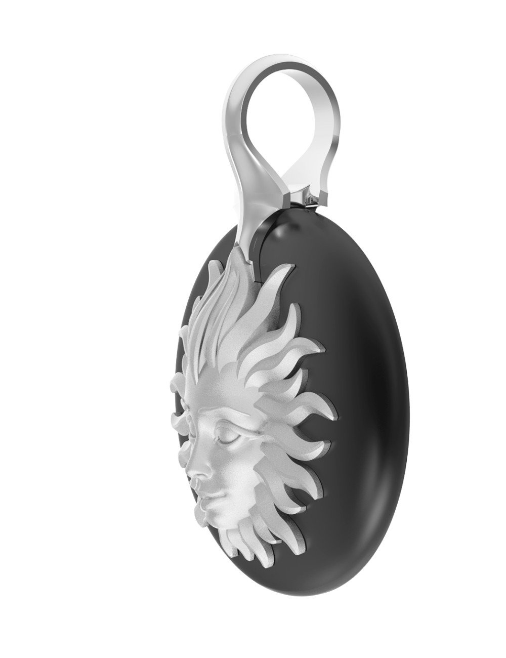 Подвеска из белого золота c ониксом