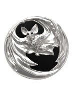 Кольцо из белого золота c эмалью и ониксом