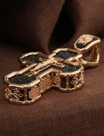 Крест из золота c эбеновым деревом