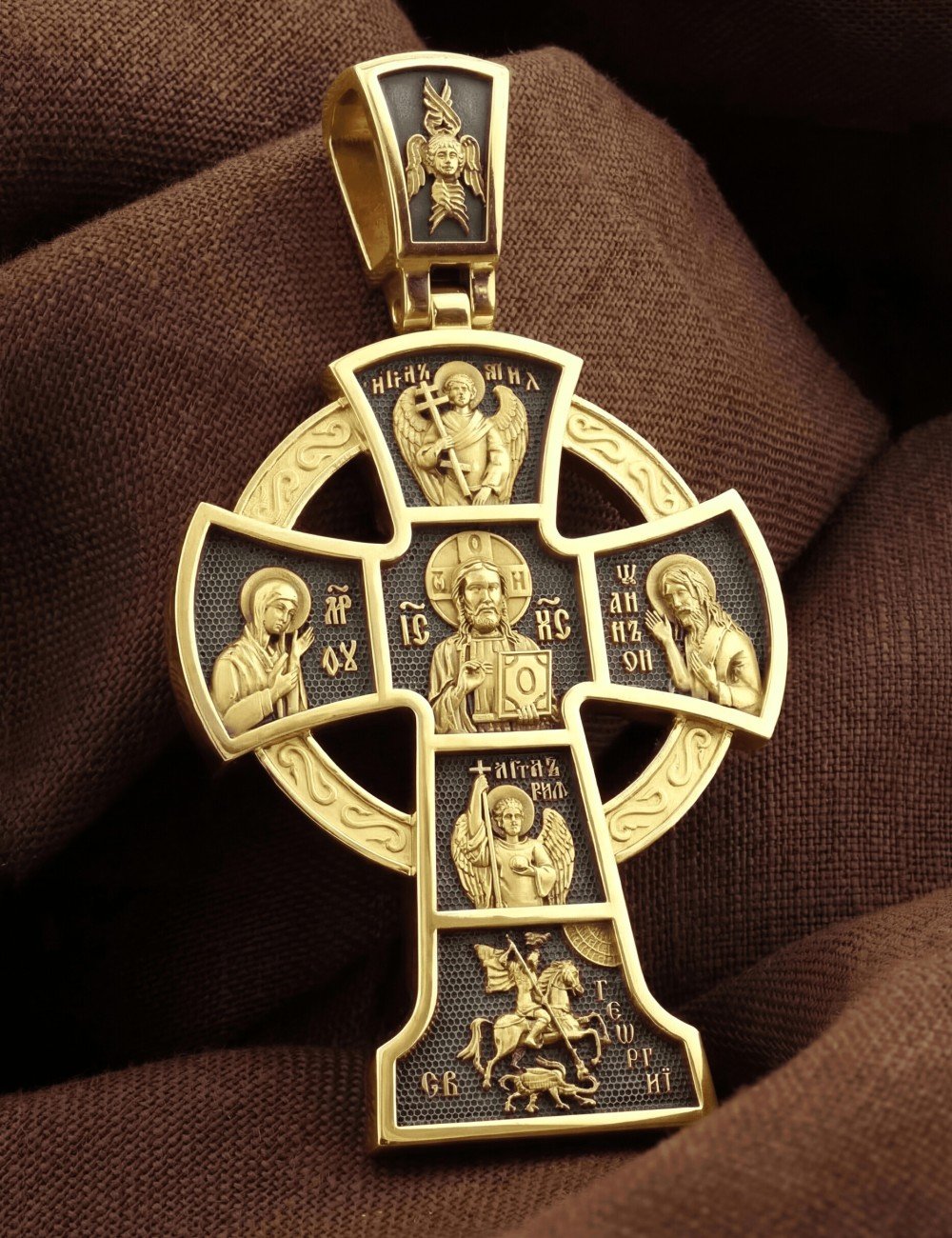 Крест из лимонного золота