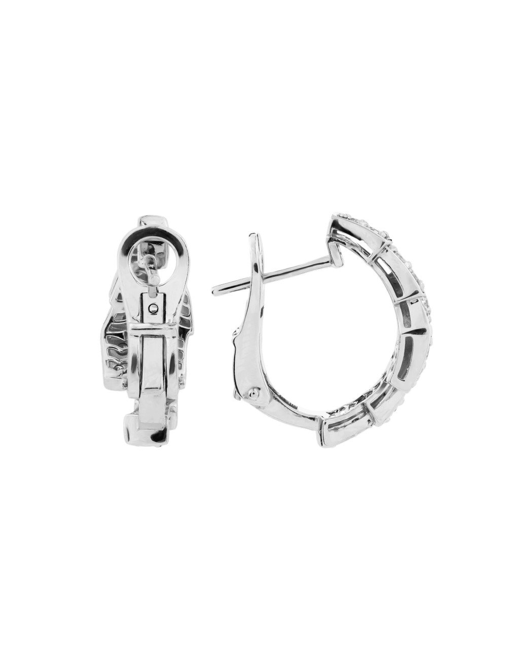 Серьги из белого золота c бриллиантами