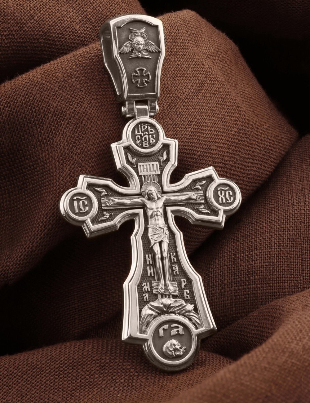 Крест из белого золота