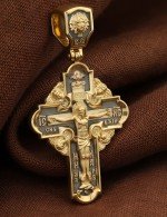 Крест из лимонного золота