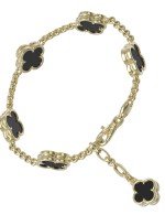 Браслет из лимонного золота c ониксом