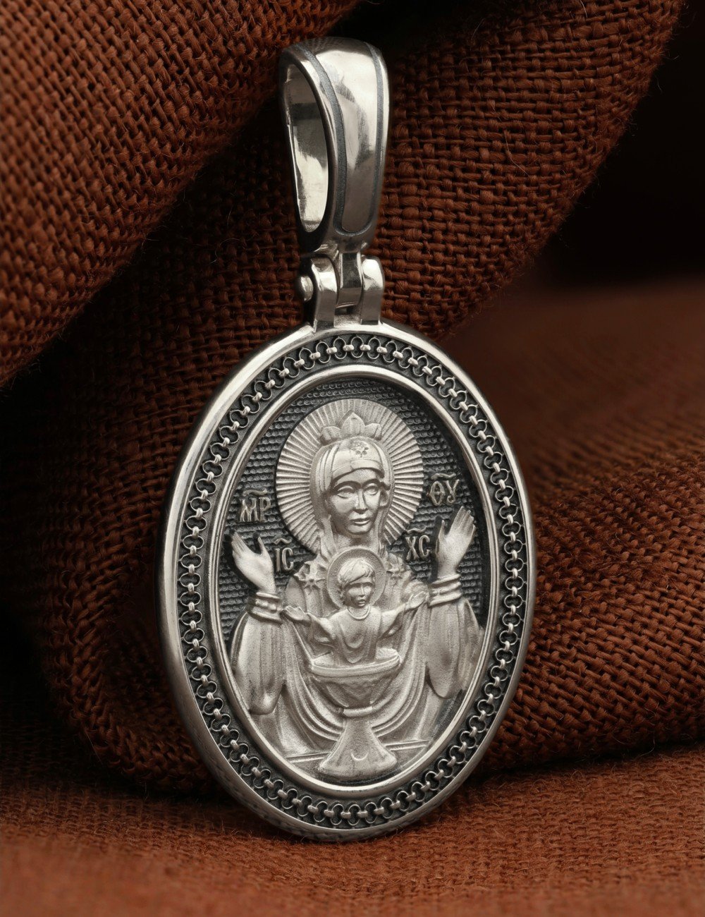 Образок из белого золота