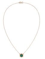 Колье из золота c малахитом