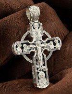 Крест из серебра 925 пробы c эбеновым деревом