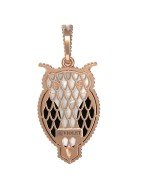 Подвеска из золота c эмалью, ониксом и перламутром