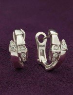 Серьги из белого золота c бриллиантами