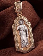 Образок из золота c эмалью