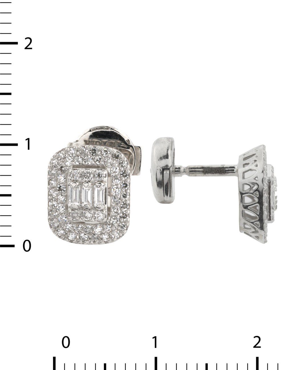 Серьги из белого золота c бриллиантами