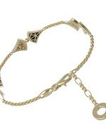 Браслет из лимонного золота c бриллиантами и ониксом