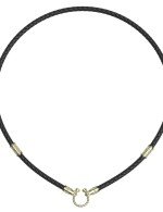 Гайтан из зелёного золота c кожаным шнурком