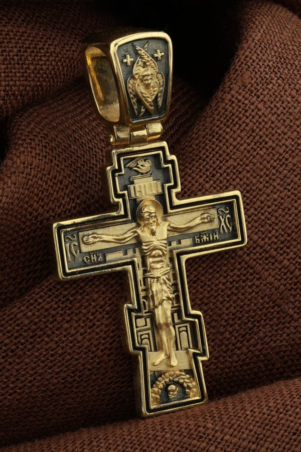 Крест из лимонного золота