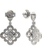 Серьги из белого золота c бриллиантами