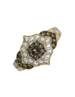 Кольцо из лимонного золота c бриллиантами