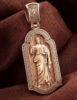 Образок из золота c эмалью