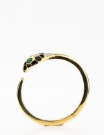 Браслет из лимонного золота c бриллиантами, рубином, ониксом, малахитом и перламутром