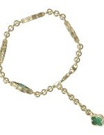 Браслет из лимонного золота c малахитом