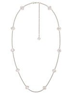 Колье из белого золота c перламутром