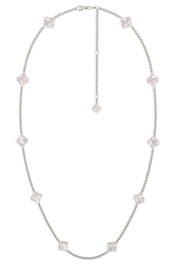 Колье из белого золота c перламутром