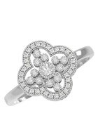 Кольцо из белого золота c бриллиантами