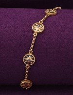 Браслет из золота c бриллиантами, лазуритом и перламутром