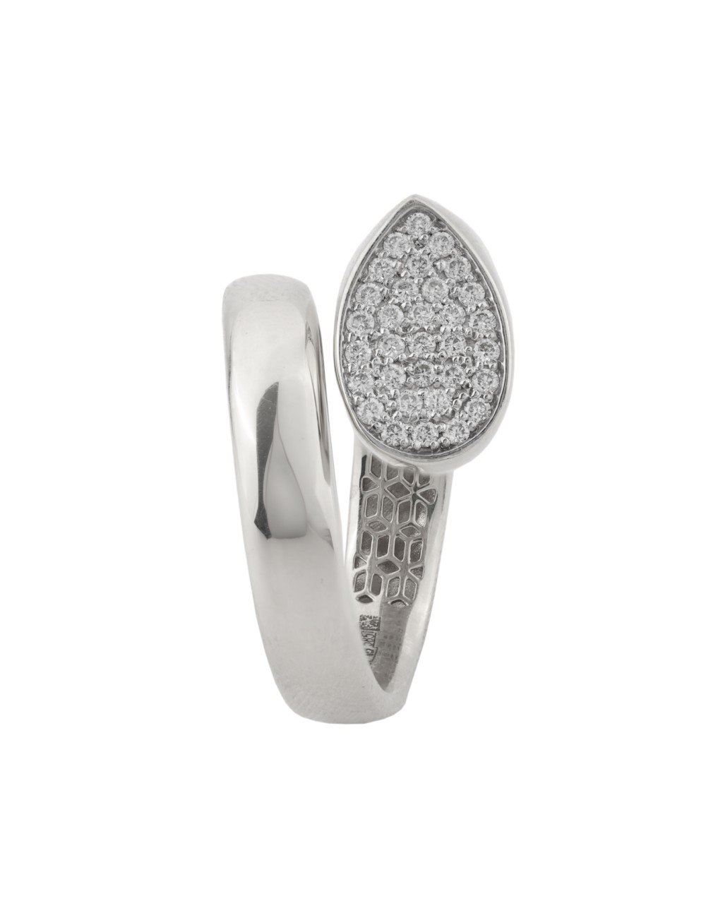 Кольцо из белого золота c бриллиантами