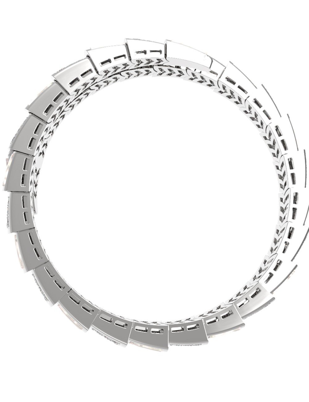 Браслет из белого золота c бриллиантами и малахитом