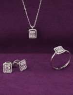 Серьги из белого золота c бриллиантами